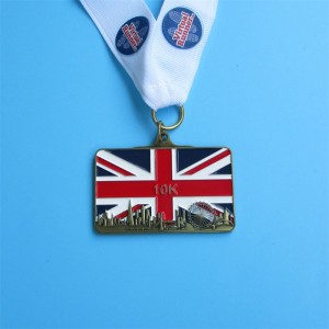 Medallas de cobre de plata de oro en América Medallas Virtual Run