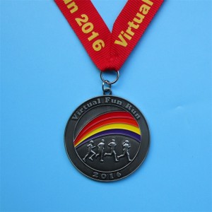 Medallas de eventos virtuales antiguos chapados medallas 3D Rainbow