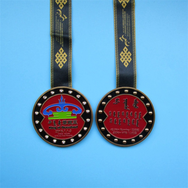 Premios Medalla de oro Postio de medallón de esmalte colorido