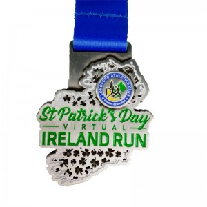 Medalla de la competencia de la competencia de epoxi deportivo de la cinta de silicona personalizada para correr para correr