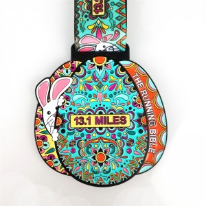 Regalos festivos Medalla de láser de metal de deporte en blanco personalizado