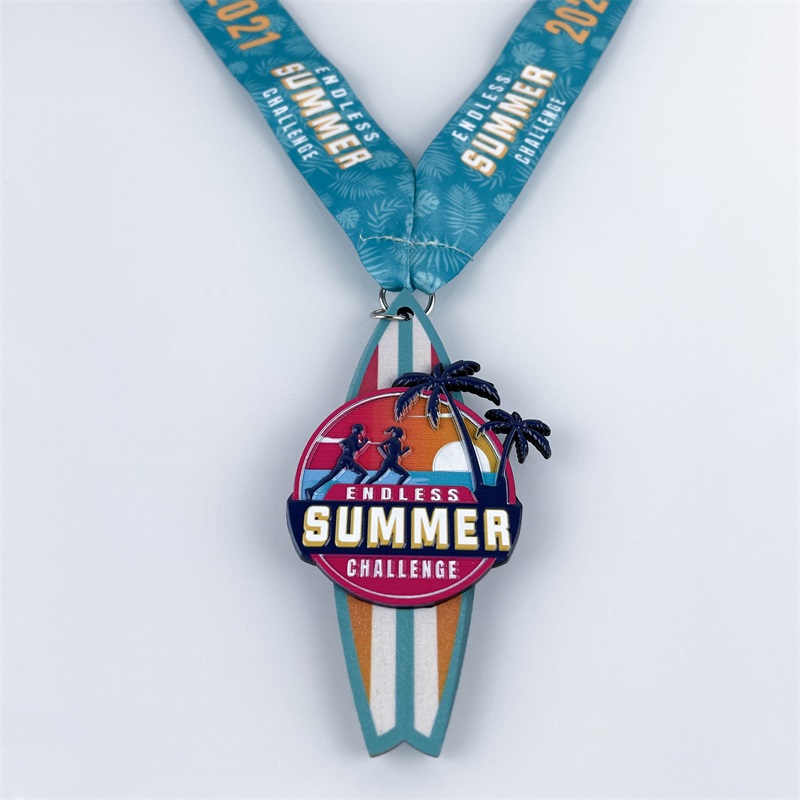 Premios Medalla de madera de metal de madera para carreras de verano