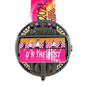 Medallas antiguas Rebin Diseño de medalla de medalla de esmalte personalizado PVD