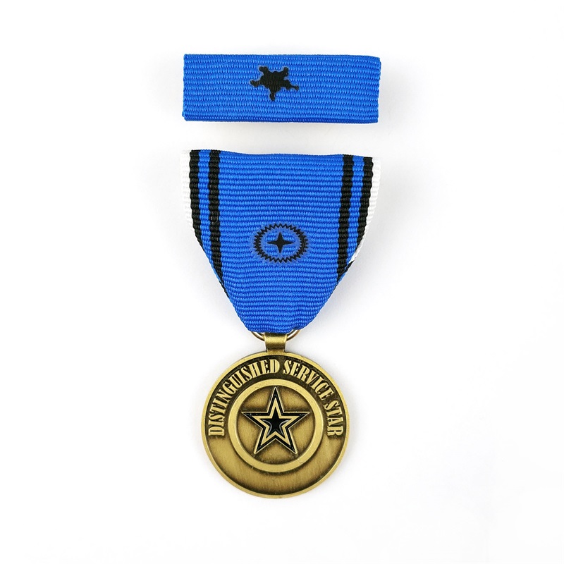 Medalla personalizada cinta de metal metal cross soldados de honor de honor de la guerra de la guerra insignia de medallas