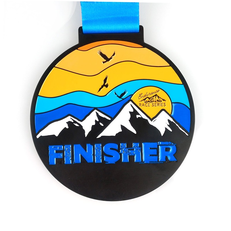 Gag Factory Medallas de premio al logotipo personalizado con cinta de oro en blanco Silver Bronze Honor Cycling Running Marathon Metal Sports Medalla