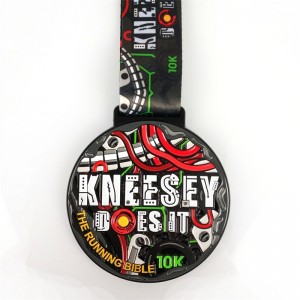 Gag Factory Medallas de premio al logotipo personalizado con cinta de oro en blanco Silver Bronze Honor Cycling Running Marathon Metal Sport Medals