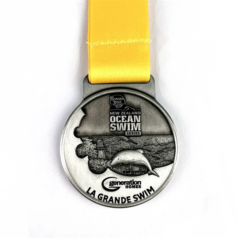 Medallas del concurso denatación Medalla de premio de la aleación de la aleación del souvenir de zinc