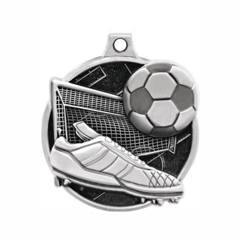 OEM FABRICACIÓN Medalla de fútbol de fútbol de OEM Carrera de fútbol Running Metal Marathon Medalla deportiva con cinta
