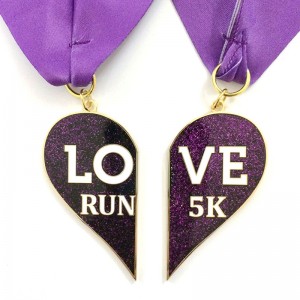 Metal de metal fundido a medida, insertos de metal personalizados, medalla de carrera personalizada