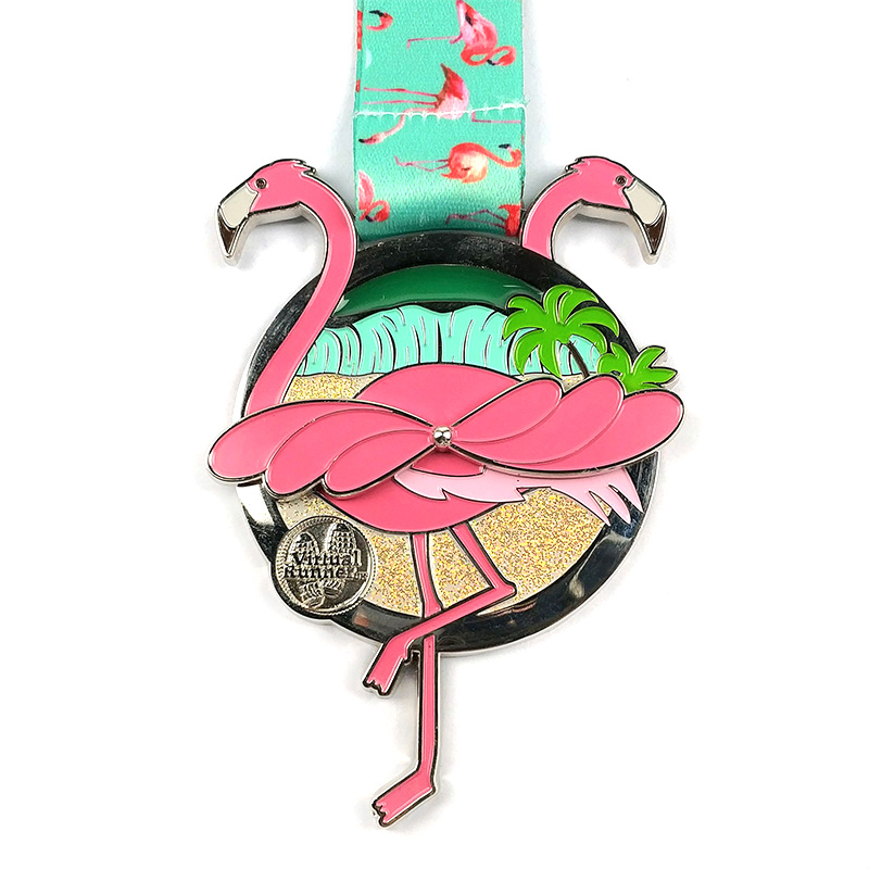 Medallas personalizadas para carreras Medallón de metal Medallas personalizadas de Santa Running
